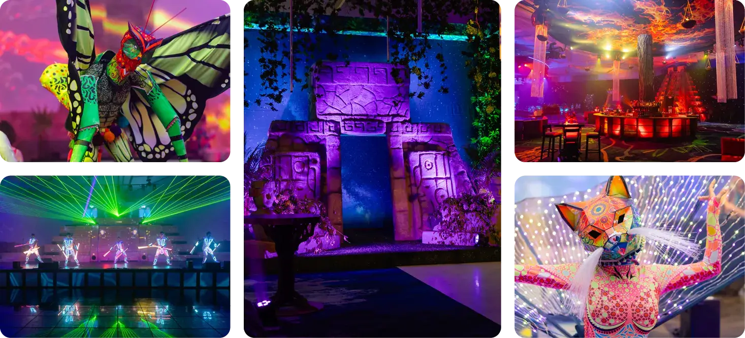 Creative event production transformed event venue